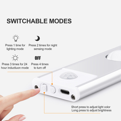 Lâmpada De Sensor Nt Led, Recarregável, 20 Cm, Prateada, Reg - Imagem 8