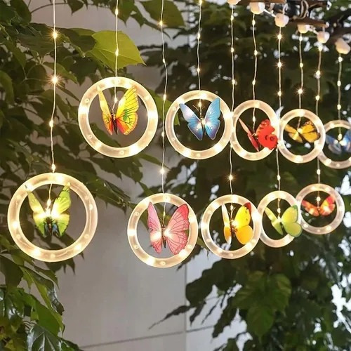 Luzes De Fadas De Luz Led Com Corda De Cortina De Borboleta - Imagem 6