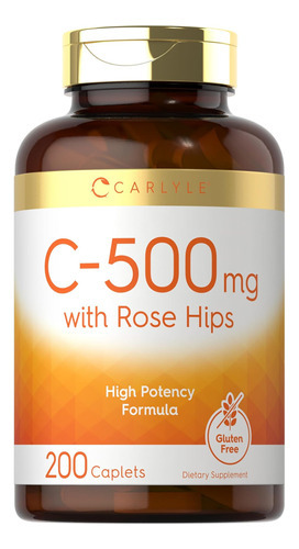 Carlyle Vitamina C Com Rosa Mosqueta 500mg | 500 Comprimidos