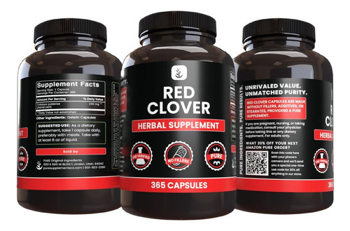 Ingredientes Originais Puros Trevo Vermelho (365 Cápsulas) S - Imagem 4