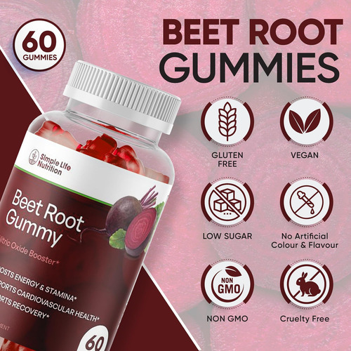 Gomas De Raiz De Beterraba Orgânica Simple Life Nutrition - - Imagem 5