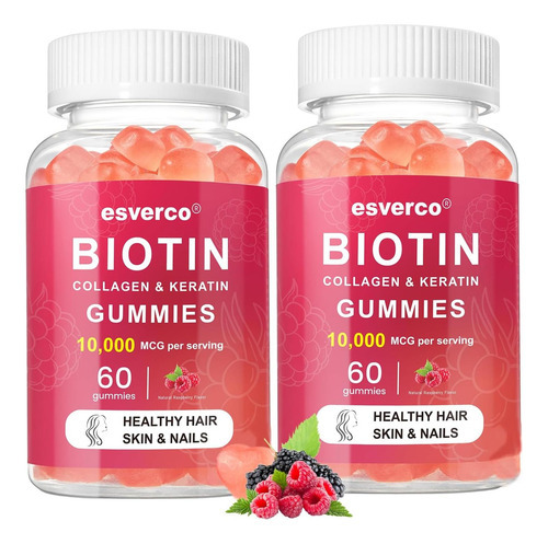 Biotina Gummiesmcg Colágeno Ceratina Gummies Suplementos De