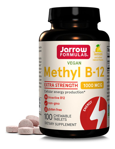 Vitamina B-12 Marca Jarrow, 1000 Mcg, 100 Comprimidos