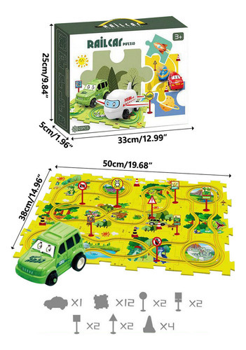 Hhh Ki Puzzle Track Car Play Set, Veículo De Brinquedo - Imagem 3