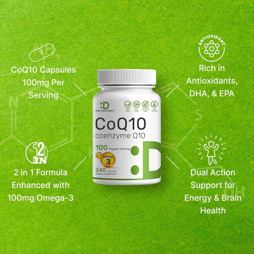 Coqmg, 240 Cápsulas - Com Ácido Graxo Ômega 3 100mg - Suplem - Imagem 4
