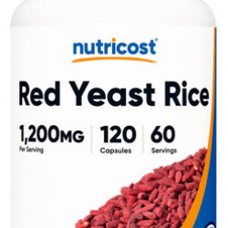 Suplemento Nutricost Red Yeast Rice 1200 Mg 120 Cápsulas