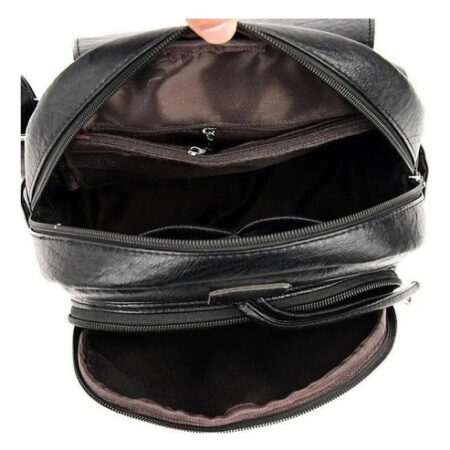 Mochila Feminina De Couro Pu Vintage - Imagem 7