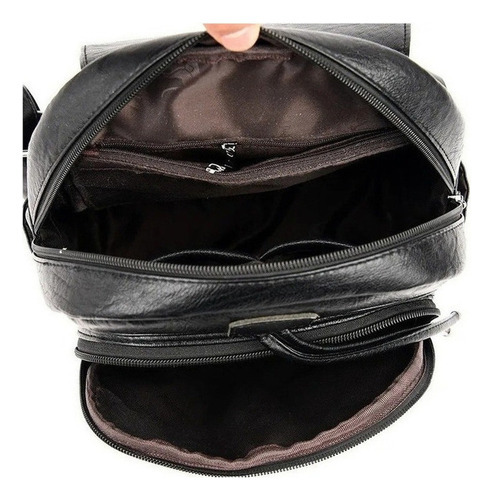 Mochila Feminina De Couro Pu Vintage - Imagem 7