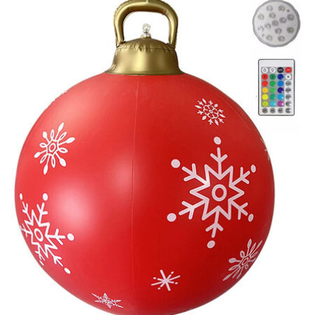 Enfeites De Bola Decorados De Natal Infláveis De Pvc Grandes - Imagem 41