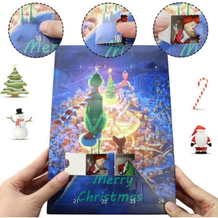 Brinquedo De Boneco Grinch De Natal Com Calendário De Contag - Imagem 3