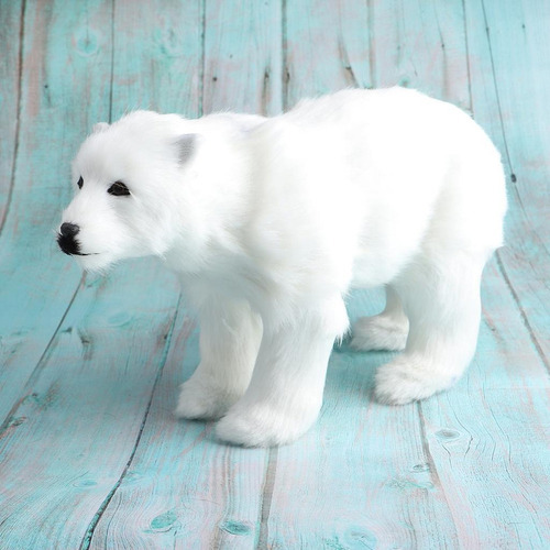 I Taxidermia De Urso Polar 31x18cm - Imagem 3