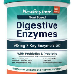 Enzimas Digestivas Newrhythm 245 Mg, Com Probióticos E Prebi