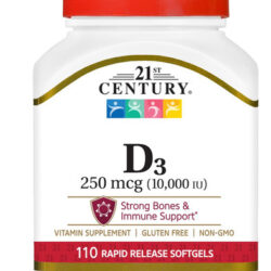 Vitamina D3 Do Século Xxi 250 Mcg (10.000 Ui) Cápsulas De L