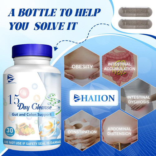 Haiion 15 Dias Cleanse E Suporte Do Cólon - Pastillas De 15 - Imagem 6