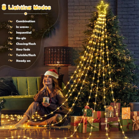 Decoração Solar De Natal Led Strip Light Enfeites De Árvore — foto 4