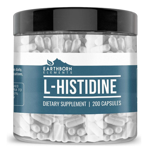 Earthborn Elements L-histidina 200 Cápsulas, Pura E Não Dilu