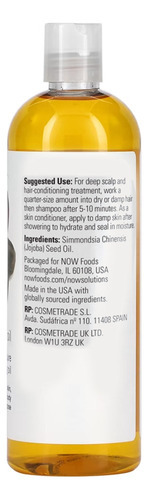 Óleo De Jojoba Now Foods 473 Ml Puro Importado - Imagem 3