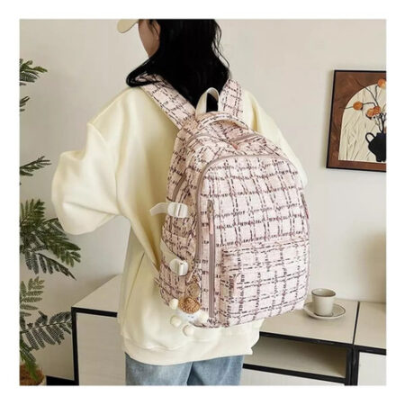 Novo Mochila De Veludo Cotelê E Morango 2024, Linda Mochila - Imagem 16