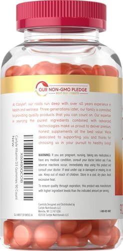 Gomas Carlyle Vitamina D3 | 5.000 Ui | 90 Contagem | Goma Co - Imagem 3