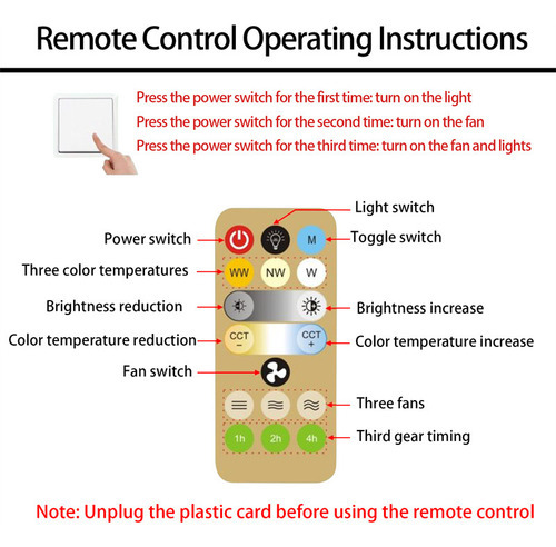 1 Luz De Ventilador De Teto Oscilante De 360° Com Controle - Imagem 6