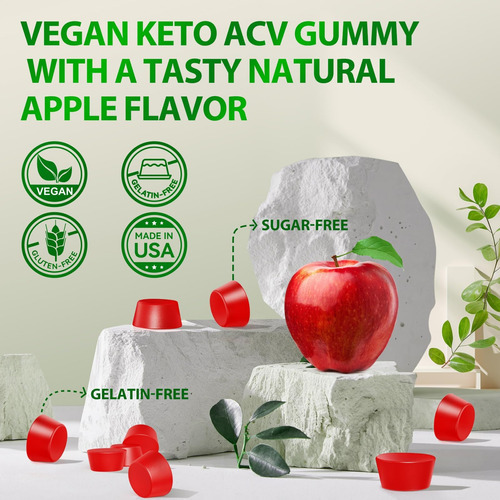 1 Pacote Keto Acv Gummies Keto Gummies Fórmula Avançada Acv - Imagem 7