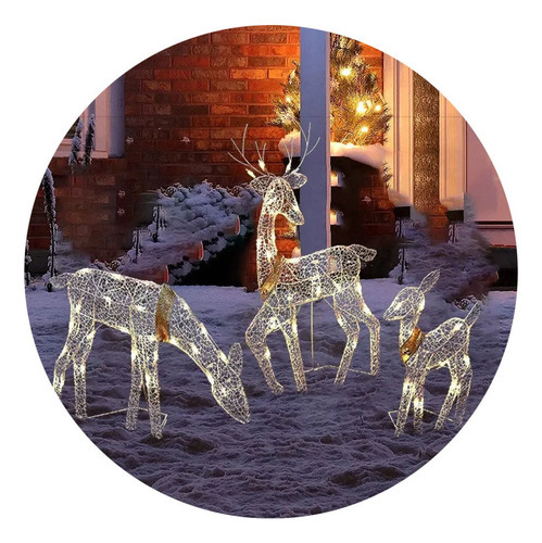 Decoração De Natal Elk Led Garden Lights