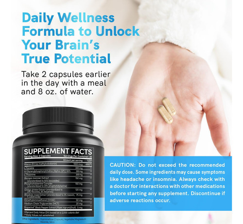Suplementos Cerebrais Nootrópicos 11 Em 1: Suplemento De Mem - Imagem 8