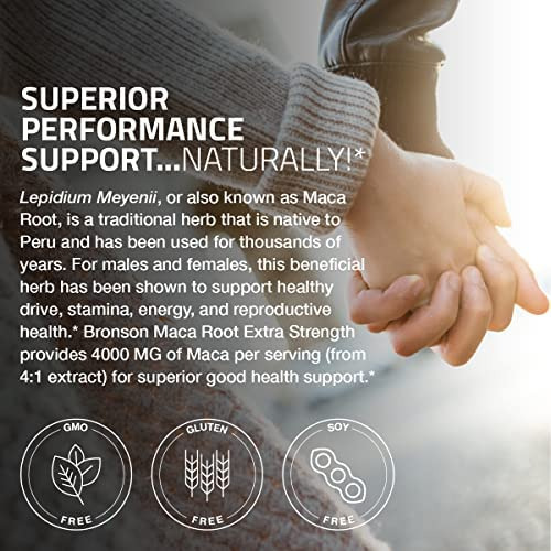 Bronson Maca Root Extra Strength 4000 Mg Por Porção, Lepidi - Imagem 4
