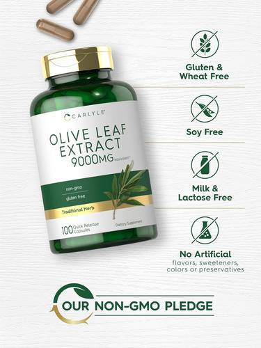 Cápsulas De Extrato De Folha De Oliveira Carlyle | 9000mg | - Imagem 5
