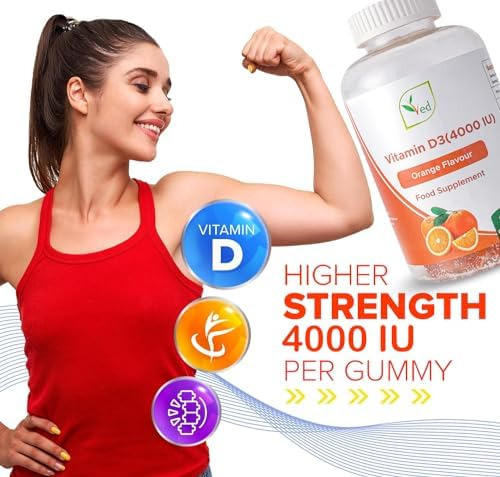 Gomas De Vitamina D3 Ved Para Adultos 4000 Ui, Sem Ogm - Sem - Imagem 4