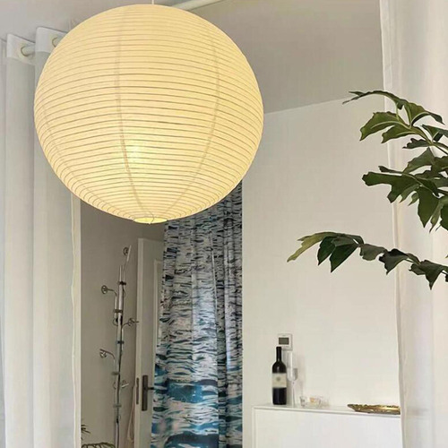 Para G Abajur De Papel De Arroz Redondo, Lanterna Japonesa / - Imagem 10