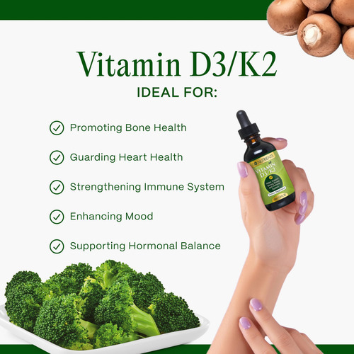 Suplemento Go Nutrients Vitamina D3 Líquida Com K2 30ml - Imagem 2