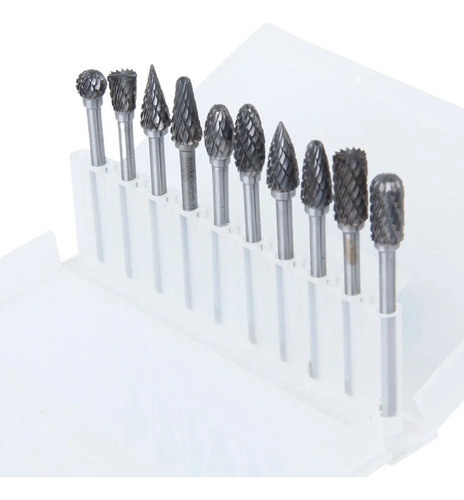 Kit 10 Fresas Lima Tungstenio Escariar Metal Ferro Aço Broca - Imagem 7
