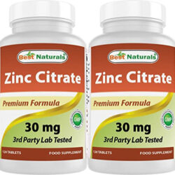 Suplementos Best Naturals Zinc 30 Mg Citrato De Zinco 120 Co