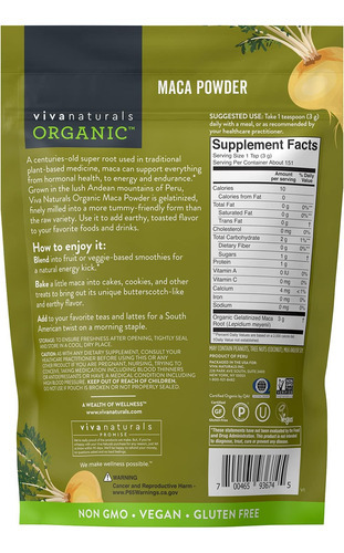 Maca Orgânica Em Pó Viva Naturals - Maca Em Pó Gelatinizada - Imagem 7