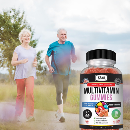 Kaya Naturals Adulto Multi Vitamina Gomosa, Biotina, Vitamin - Imagem 8
