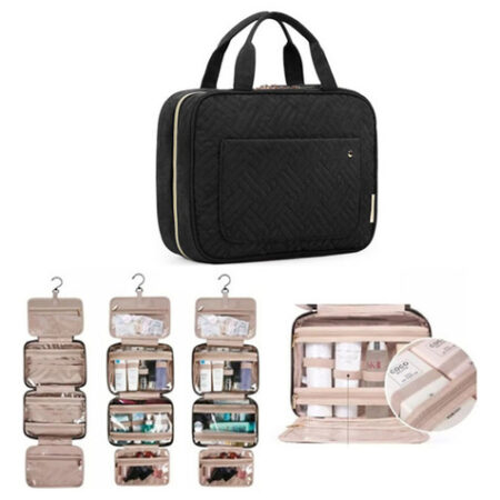 Necessaire Viagem Bolsa Travel Maquiagem Gancho Divisórias - Imagem 11