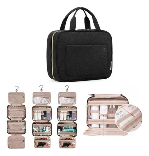 Necessaire Viagem Bolsa Travel Maquiagem Gancho Divisórias - Imagem 11