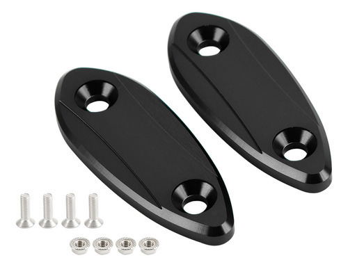 Placas De Espelho Pretas São Adequadas Para Kawasaki Zx-6r Z - Imagem 2