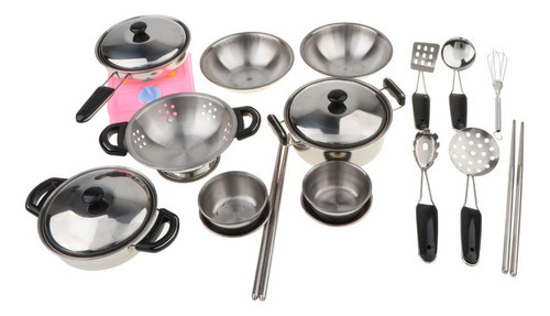 20 Peças De Aço Inoxidável Conjunto Panelas Cozinha - Imagem 3