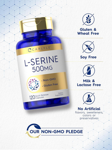 Carlyle L Serina Cápsulas 500 Mg | Contagem 120 | Suplemento - Imagem 4