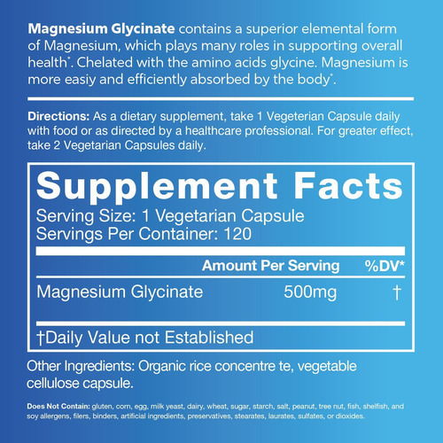 Myrem Glicinato De Magnésio, 500mg De Composto Mineral Essen - Imagem 2
