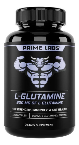 Cápsulas De Glutamina Prime Labs L 600mg - Suporta Força, Re