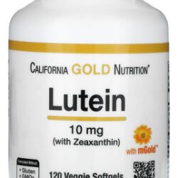 California Gold Nutrition Luteína Com Zeaxantina, 10 Mg, 120