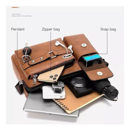 Bolsa Executiva Masculina Em Couro Pu 2023 - Imagem 3