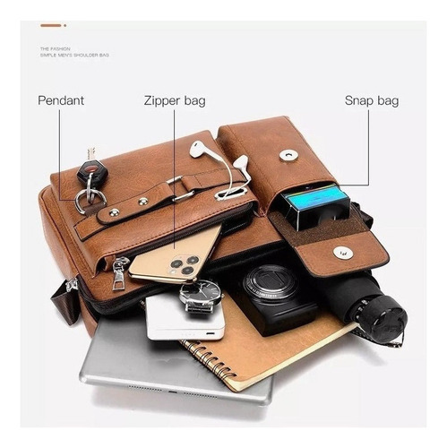 Bolsa Executiva Masculina Em Couro Pu 2023 - Imagem 3