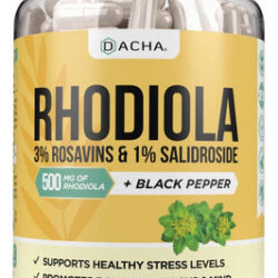 Suplemento Natural De Rhodiola Rosea-120 Caps 500mg, 3% Rosa