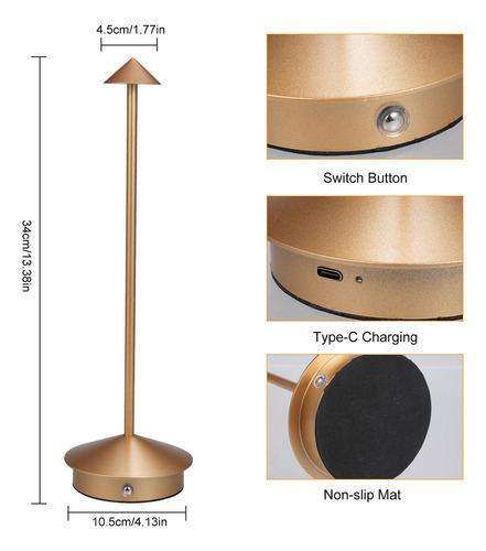Lâmpada De Mesa Touch Couple Table Lamp Use - Imagem 5