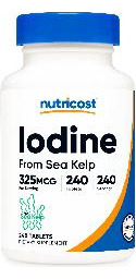 Suplemento Nutricost Iodine 325mcg 240 Comprimidos De Algas - Imagem 2