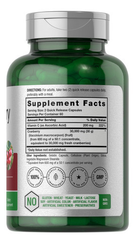 Comprimidos De Cranberry Horbäach 30.000 Mg | 120 Cápsulas | - Imagem 2